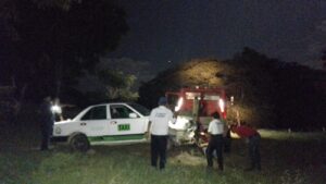 ROJA EL TAXI ACCIDENTADO