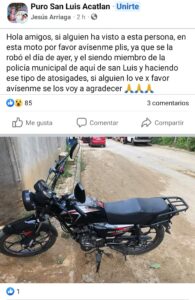 ROJA PUBLICACIÓN DE LA MOTO