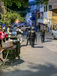 roja Movilización policiale