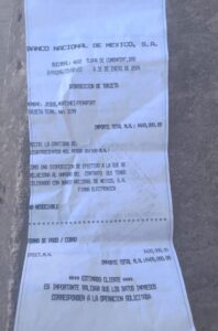 OME El comprobante del dinero que le quitaron a Jesús