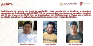 ROJA Bonfilio Herrera, Iroel Basilio y Ali Emmanuel González