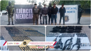 roja los detenidos y el decomiso