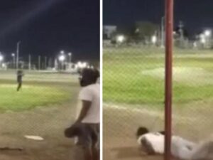 ROJA BALACERA EN JUEGO DE BEISBOL