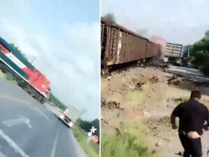 ROJA TREN EMBISTE CAMIÓN