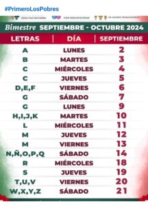 MARQUELIA CALENDARIO DE PAGO