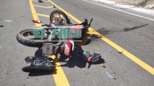 ROJA ASÍ QUEDÓ LA MOTOCICLETA