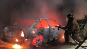 roja unidades incendiadas