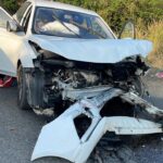 Dejó 6 heridos fuerte choque de taxi de Azoyú