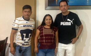 OME María Rojas Pineda con Jesús González