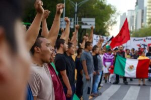 estado Mitin en el Hemiciclo a Juárez