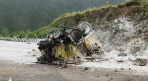 roja restos del tracto camion
