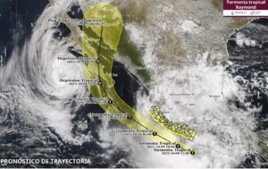 principal trayectoria de la tormenta