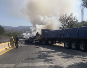 ESTADO CAMION INCENDIADO
