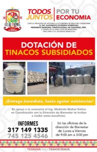 BOLETÍN CUAUTEPEC TINACOS SUBSIDIADOS
